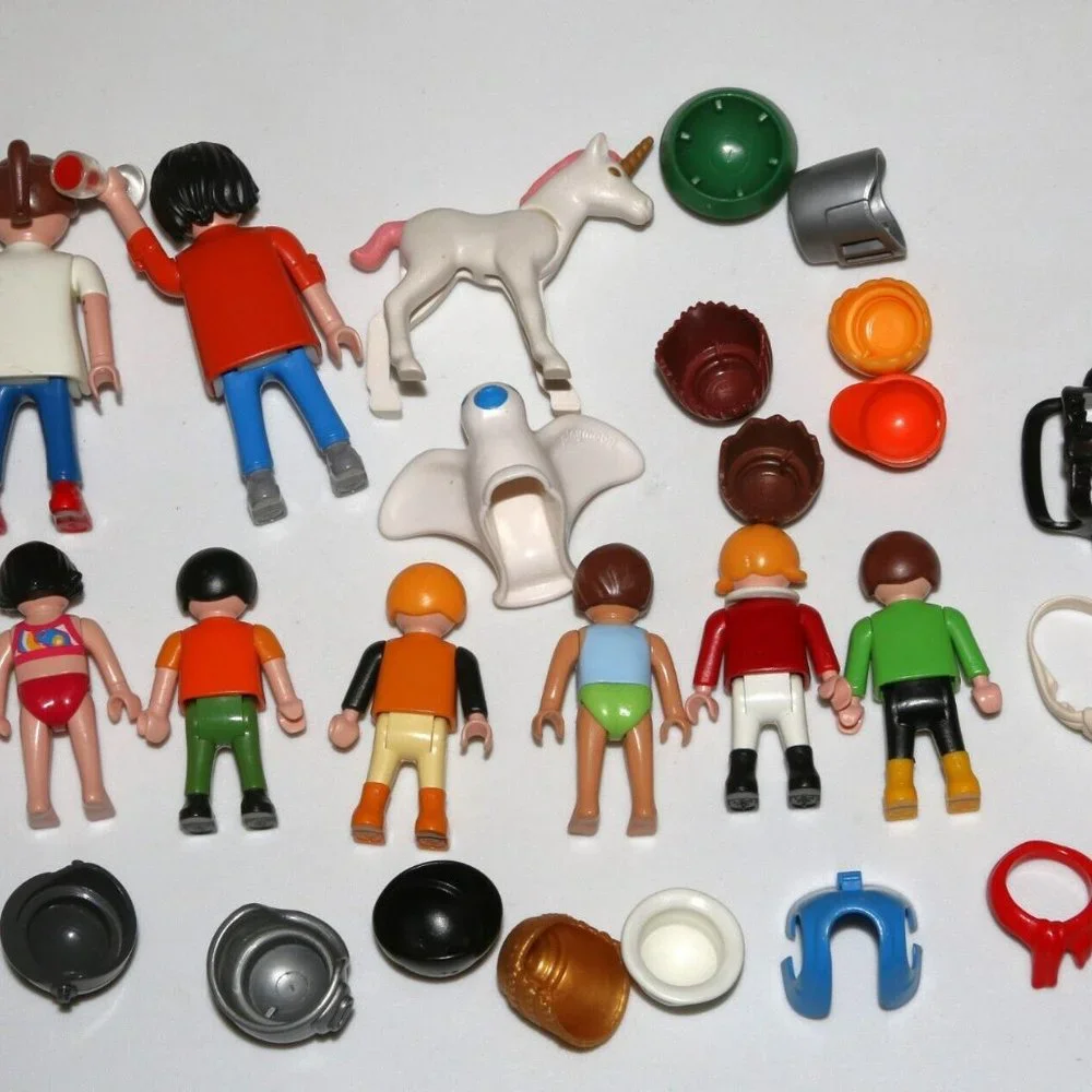 PLAYMOBIL FIGURES child boy woman man unicorn dove bird headgear accessories lot